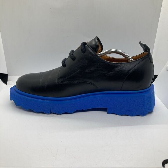 Off-White Leather Sponge Derby Mens 10.5 Black Blue Shoes Sneakers main image 13